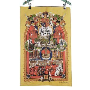 Vintage 1981 Royal London All Cotton Decorative Kitchen TeaTowel